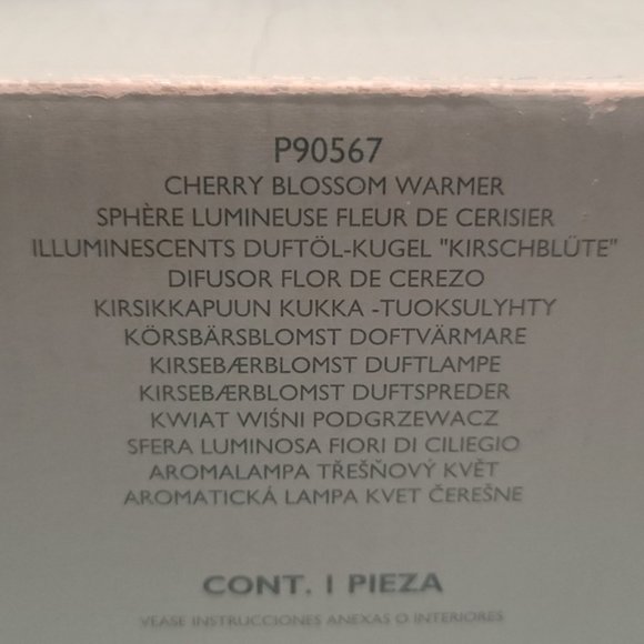 PartyLite Cherry Blossom Fragrance Oils Warmer Retired NEW - Picture 4 of 7